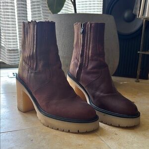 Free People Red James Chelsea Boots
